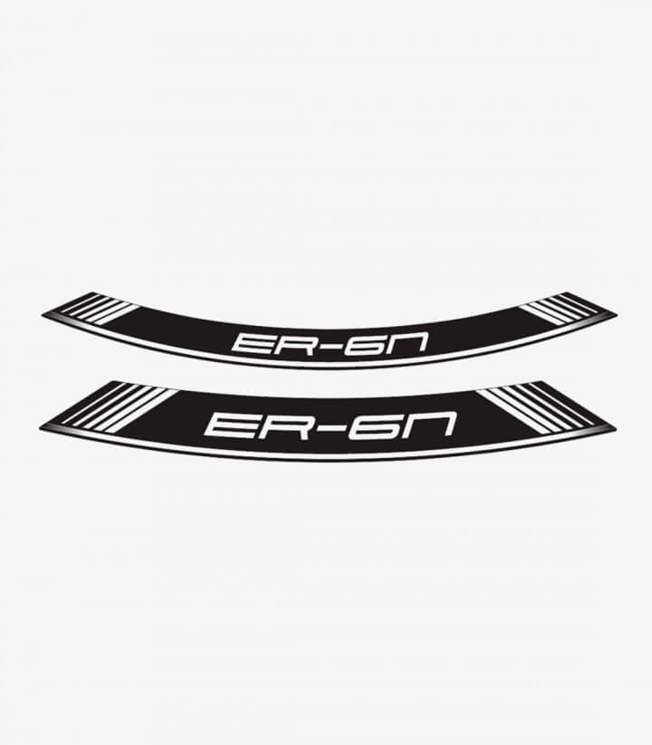 Tiras de llantas Kawasaki ER-6N especiales de Puig color Blanco
