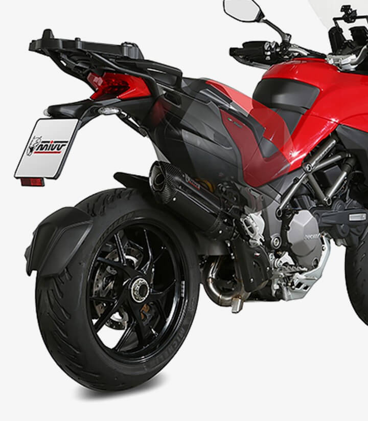 MIVV Suono Auspuff Schwarz für Ducati Multistrada 1200 (15-17) / 1260 (18-20) D.033.S9