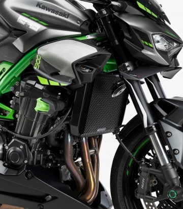 Puig Radiator Guard Black for Kawasaki Versys 1100, Z900 (17-25) 22372N