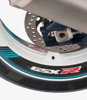 Suzuki GSX R Yellow special rim tapes by Puig