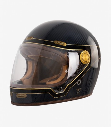 Casco Integral By City Roadster III Carbono Azul Dorado