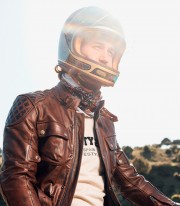 Full-Face Helmet By City Roadster III Golden Blue Carbon