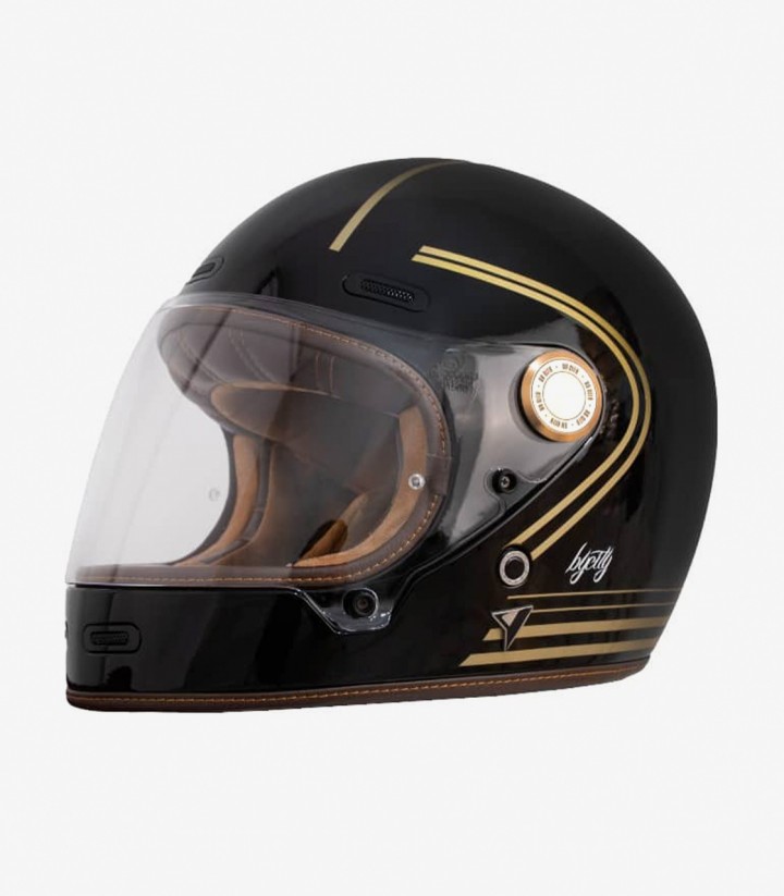 Full-Face Helmet By City Roadster III Gold Black