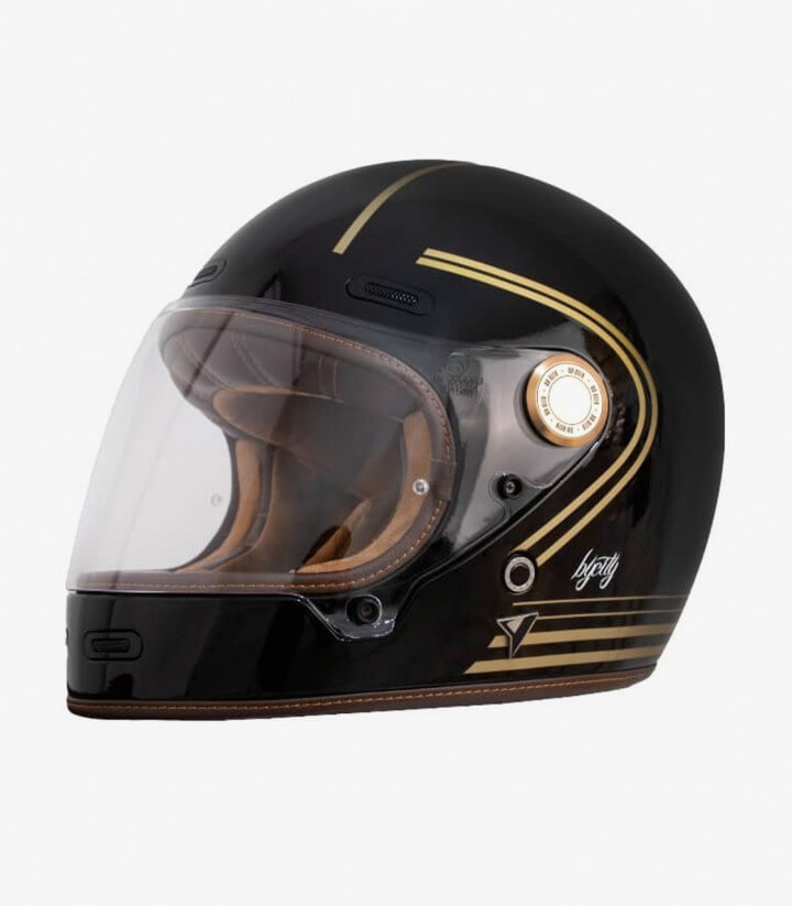 Casco Integral By City Roadster III Negro Dorado