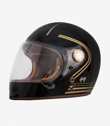 Casco Integral By City Roadster III Negro Dorado