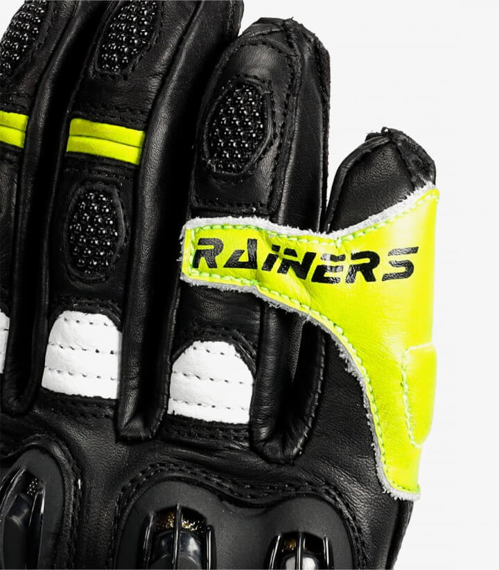 Rainers Kinder-Racing-Handschuhe Game Racing Schwarz und Neon
