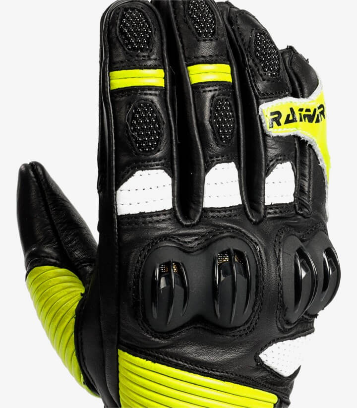 Rainers Kinder-Racing-Handschuhe Game Racing Schwarz und Neon
