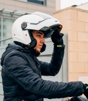 By City 90 Degrees Full-Face Helmet Pearl White