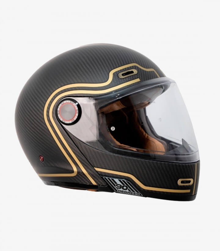 Casco Integral By City 90 Degrees Carbono Dorado