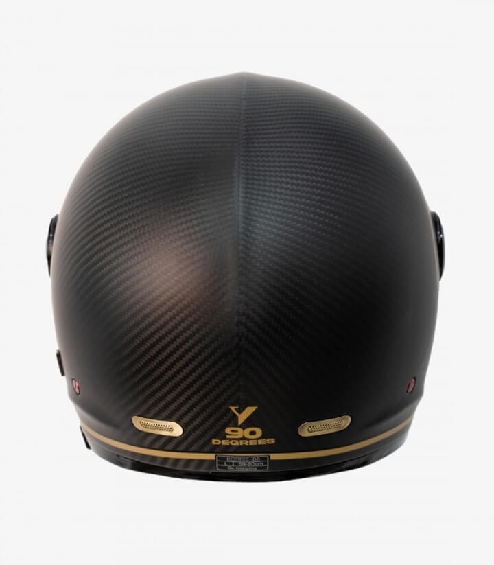 By City 90 Degrees Full-Face Helmet Gold Carbon
