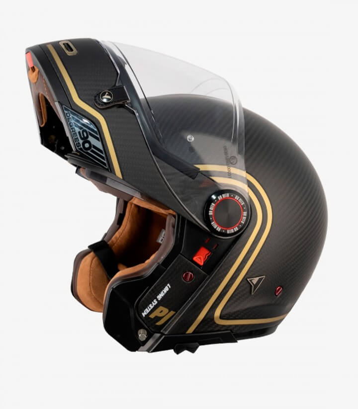 Casco Integral By City 90 Degrees Carbono Dorado