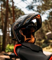 By City 90 Degrees Full-Face Helmet Gold Carbon