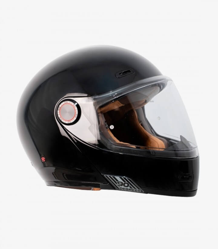 Casco Integral By City 90 Degrees Negro Brillante