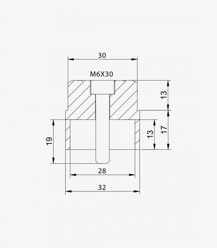 Juego de adaptadores de retrovisor Puig 9500Nx2 para Triumph Bonneville, Scrambler, Street Triple 9500Nx2