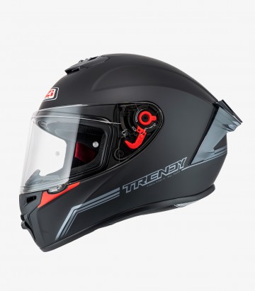 NZI Trendy 3 Stream Solid Nouveau Matte Black Full Face Helmet