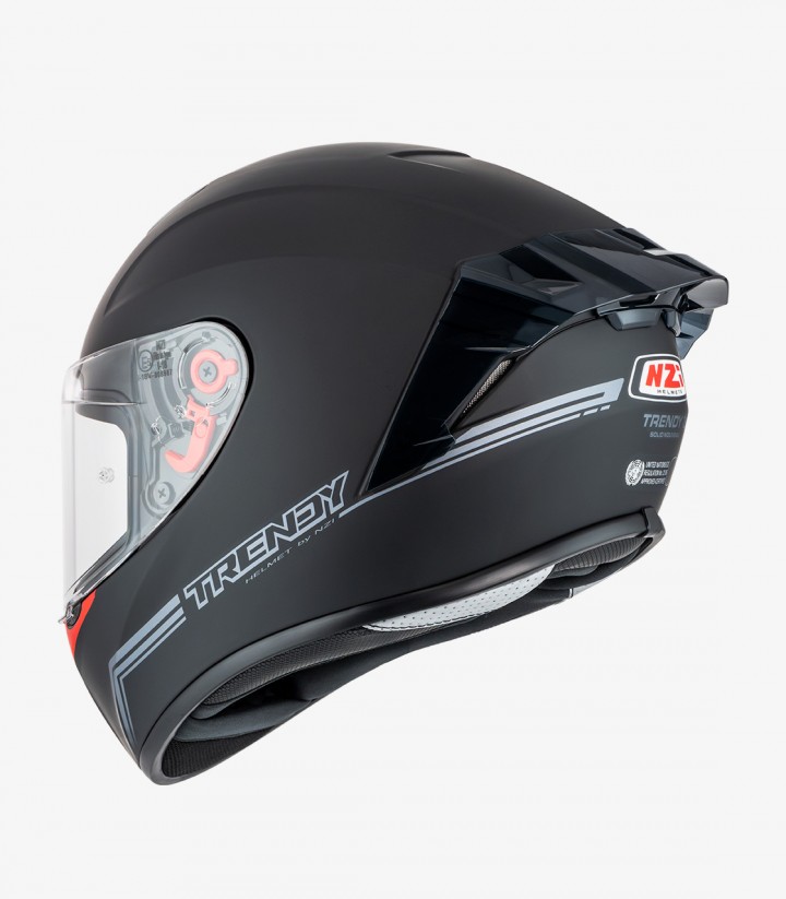 Integralhelm NZI Trendy 3 Stream Solid Nouveau Mattschwarz