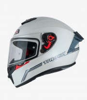 NZI Trendy 3 Stream Solid Nouveau White Full Face Helmet