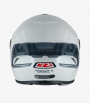 NZI Trendy 3 Stream Solid Nouveau White Full Face Helmet
