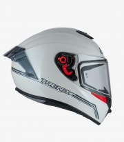 NZI Trendy 3 Stream Solid Nouveau White Full Face Helmet