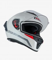 NZI Trendy 3 Stream Solid Nouveau White Full Face Helmet