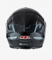 NZI Trendy 3 Stream Solid Nouveau Negro Full Face Helmet