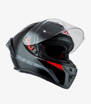 NZI Trendy 3 Stream Solid Nouveau Negro Full Face Helmet