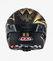 NZI Trendy 3 Stream Flag Black & Gold Full Face Helmet