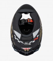 NZI Trendy 3 Stream Flag Black & Gold Full Face Helmet