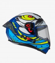 NZI Trendy 3 Stream Ocelo White & Blue Full Face Helmet