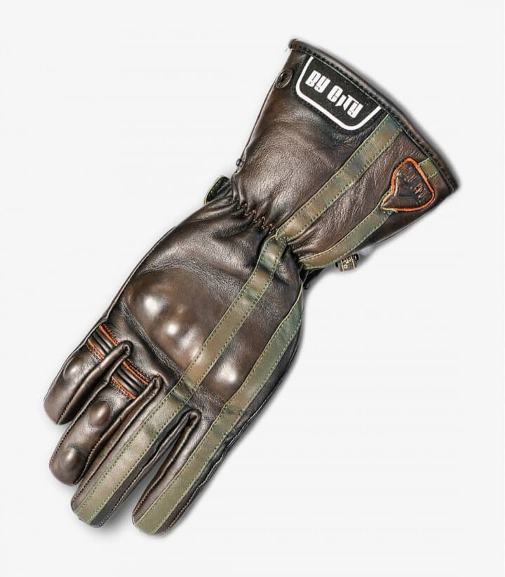 Winter unisex Oslo Gloves from By City color brown & green