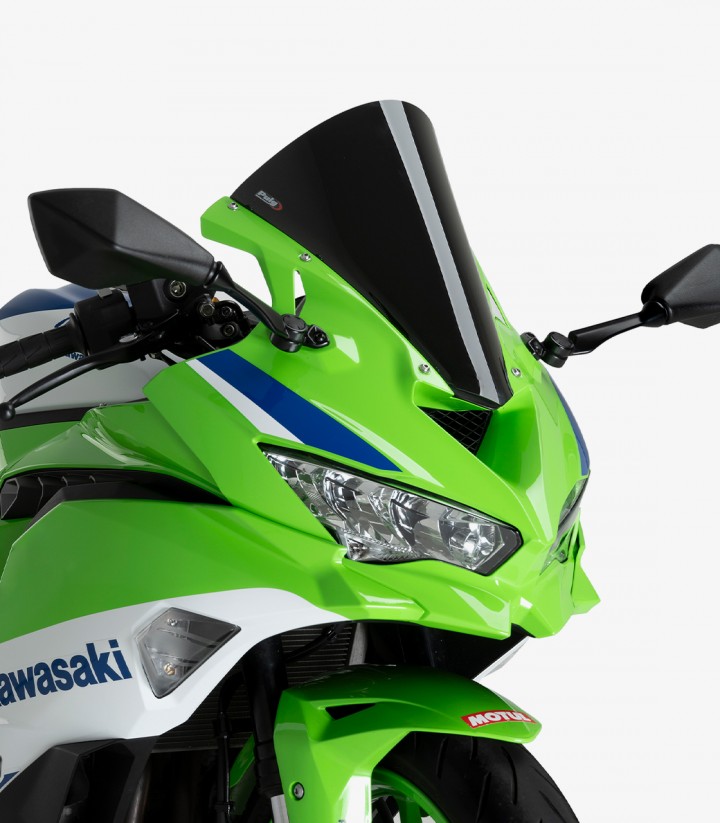 Windschild Puig R-Racer Kawasaki ZX-4R/RR Ninja (24-26) Schwarz 22468N