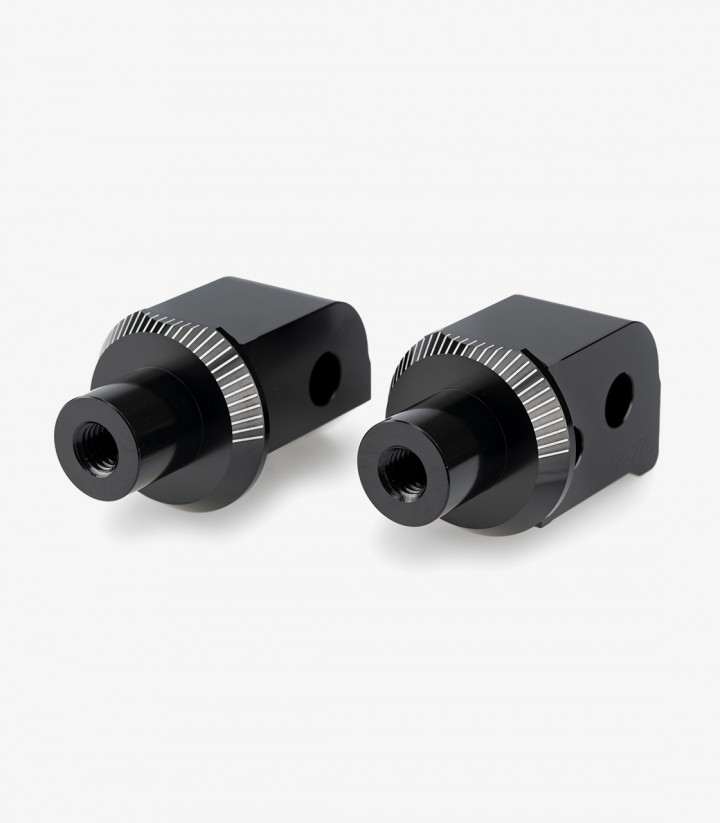 Puig pilot and passenger side footrest adapters set 22244N for Aprilia RS 457 (24-25)
