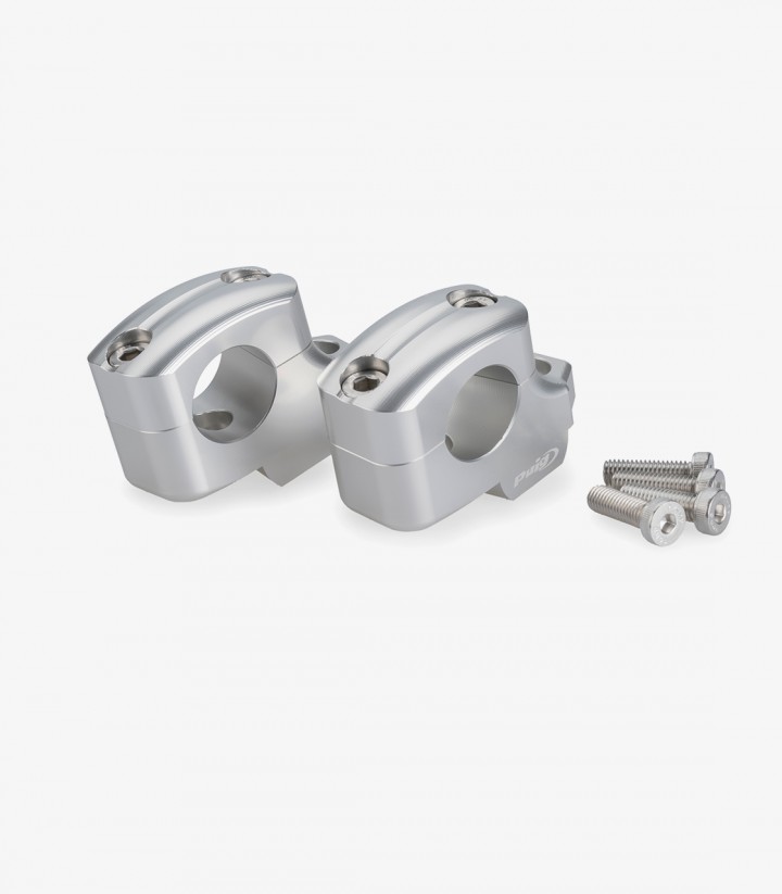 Torretas Pullback Puig 22101P Yamaha MT-09 (24-25) Plateadas