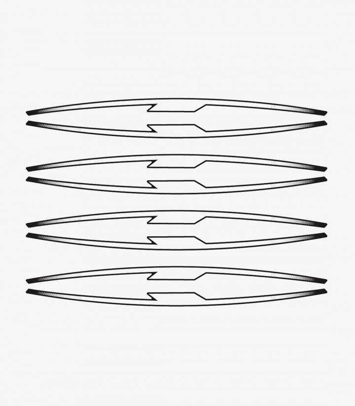 Puig White Performance Arc Stripes for Yamaha Tracer 7 21833B