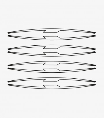Puig White Performance Arc Stripes for Yamaha Tracer 7 21833B