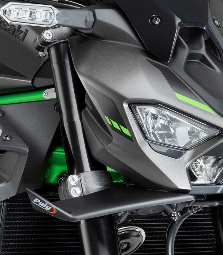 Winglets vorne Naked 22446J Puig Kawasaki Z900 (25-26) Mattschwarz