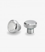 Tapón Embellecedor Rosca Retrovisor Puig Plata 21804P para varios modelos de Honda, Husqvarna, Kawasaki, KOVE, Triumph y Yamaha