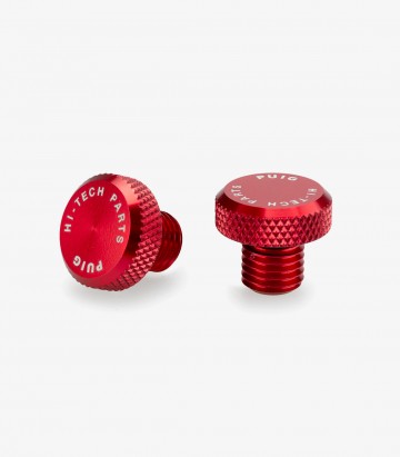 Tapón Embellecedor Rosca Retrovisor Puig Rojo 21804R para varios modelos de Honda, Husqvarna, Kawasaki, KOVE, Triumph y Yamaha