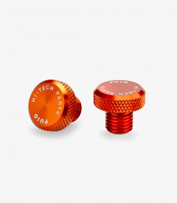 Tapón Embellecedor Rosca Retrovisor Puig Naranja 21804T para varios modelos de Honda, Husqvarna, Kawasaki, KOVE, Triumph y Yamah