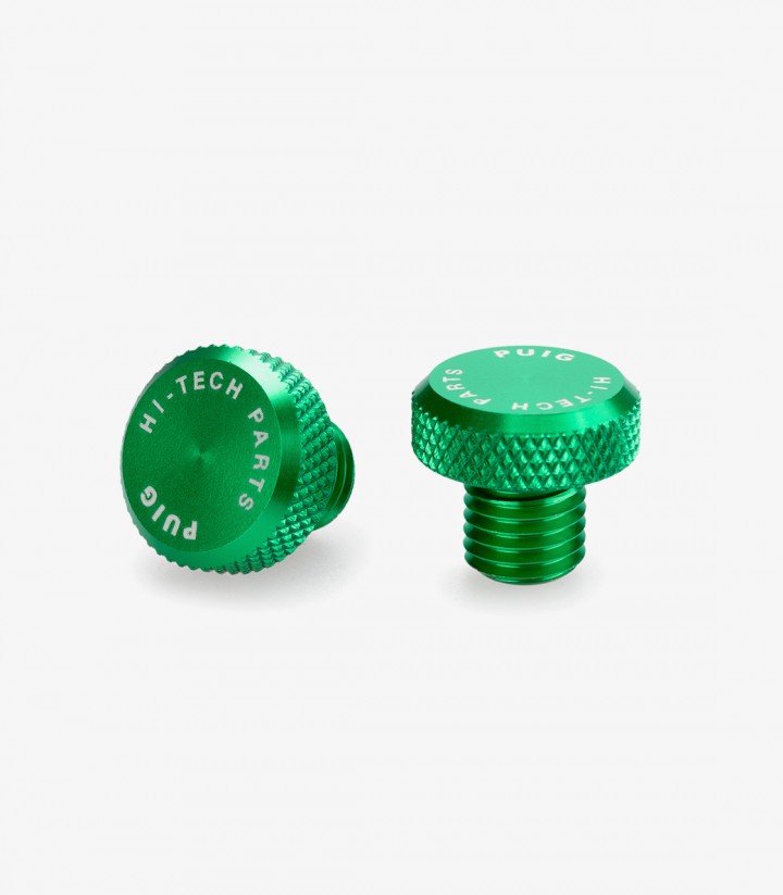 Tapón Embellecedor Rosca Retrovisor Puig Verde 21804V para varios modelos de Honda, Husqvarna, Kawasaki, KOVE, Triumph y Yamaha