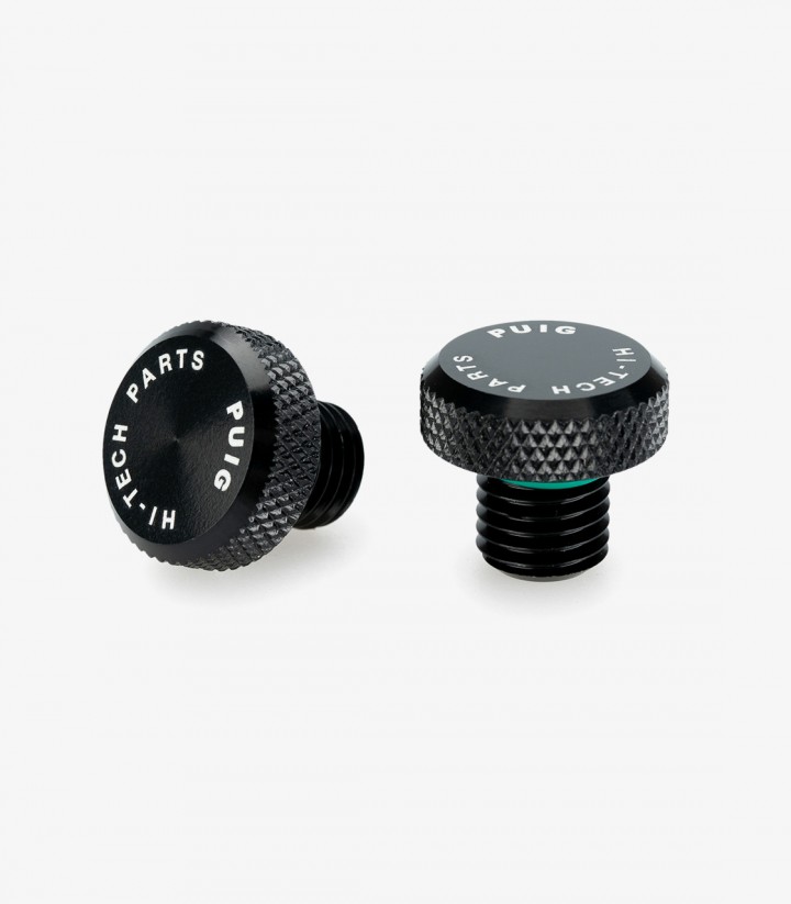 Tapón Embellecedor Rosca Retrovisor Puig Negro 21808N para varios modelos de Benelli, Honda, Kawasaki, KTM, Suzuki y Triumph
