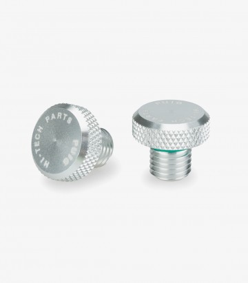 Tapón Embellecedor Rosca Retrovisor Puig Plata 21808P para varios modelos de Benelli, Honda, Kawasaki, KTM, Suzuki y Triumph