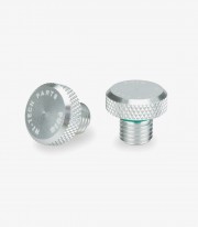 Tapón Embellecedor Rosca Retrovisor Puig Plata 21808P para varios modelos de Benelli, Honda, Kawasaki, KTM, Suzuki y Triumph