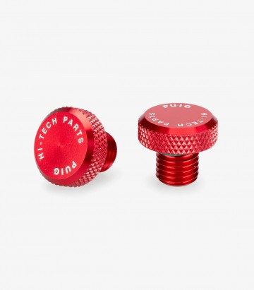 Tapón Embellecedor Rosca Retrovisor Puig Rojo 21808R para varios modelos de Benelli, Honda, Kawasaki, KTM, Suzuki y Triumph