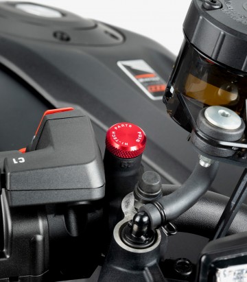 Tapón Embellecedor Rosca Retrovisor Puig Rojo 21808R para varios modelos de Benelli, Honda, Kawasaki, KTM, Suzuki y Triumph