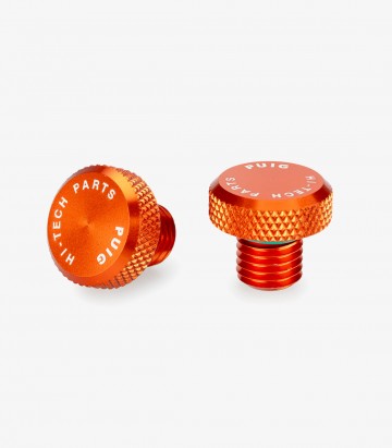 Tapón Embellecedor Rosca Retrovisor Puig Naranja 21808T para varios modelos de Benelli, Honda, Kawasaki, KTM, Suzuki y Triumph