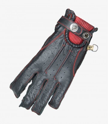 Summer man Second Skin Gloves from By City color black & red