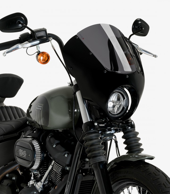 Harley Davidson Softail Street BOB FXBB (18-24) Puig Semicarenado Dark Night Dark Smoked Semi-fairing 21213F