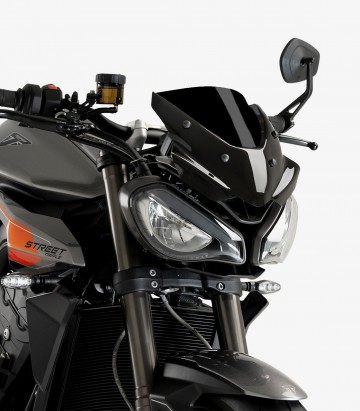 Windschild Puig New Generation Sport Triumph Street Triple 765 R/RS (23-26) Schwarz 22234N