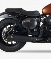 IXRACE AG4022SB MKC Black Exhaust for Hyosung Bobber 125/300 (18-24)